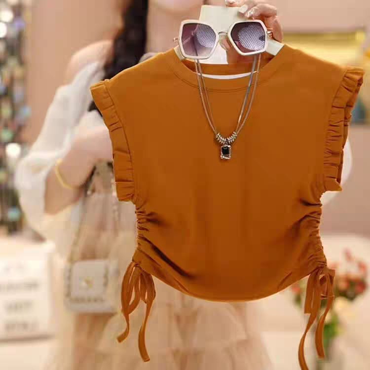 Ruffle Ready Layered Skirt & Side-Tie Top