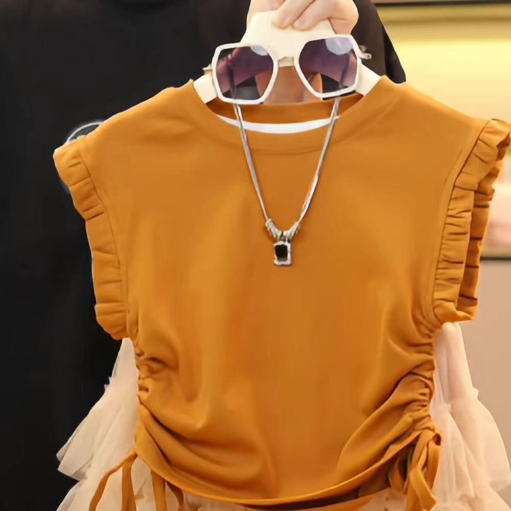 Ruffle Ready Layered Skirt & Side-Tie Top