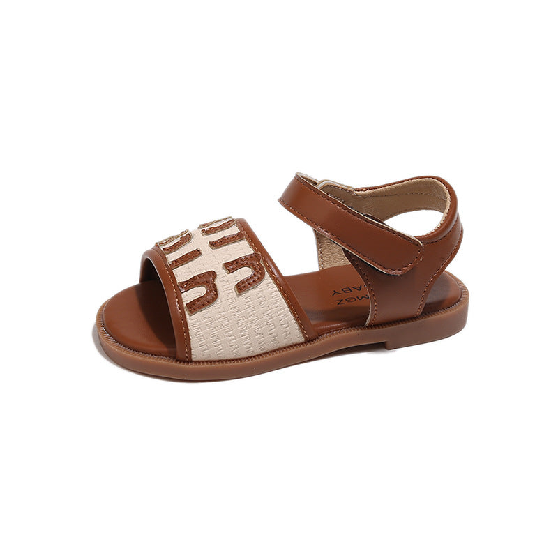Luxe Monogram Velcro Sandals