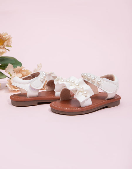 Princess Pearl Ruffle Sandals