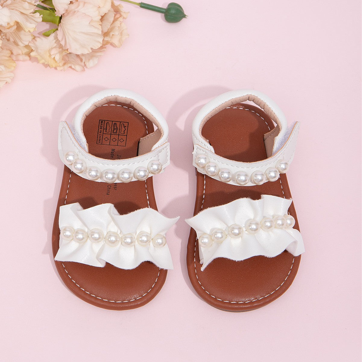 Princess Pearl Ruffle Sandals