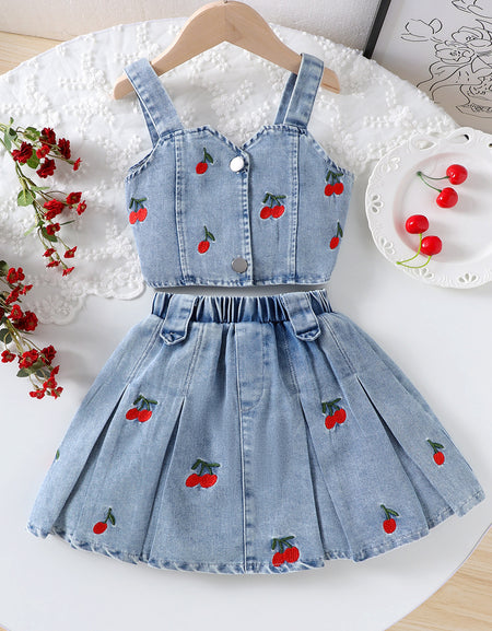 Sweet Cherry Luxe Denim Co-Ord