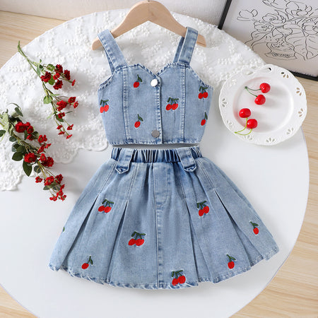 Sweet Cherry Luxe Denim Co-Ord