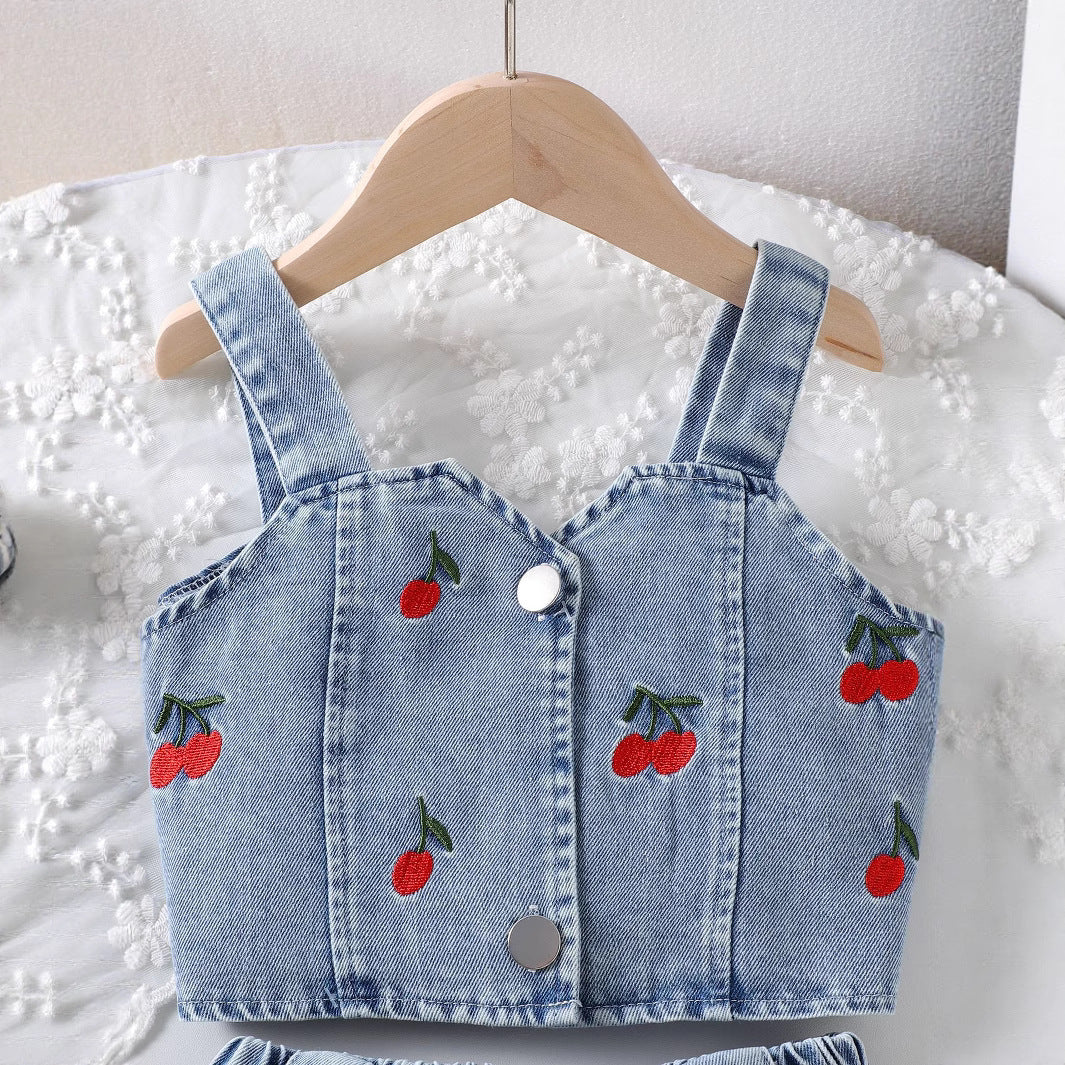 Sweet Cherry Luxe Denim Co-Ord