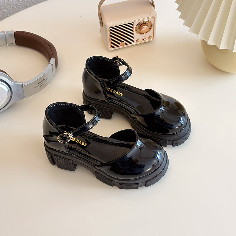 Classic Gloss Chunky Heel Mary Janes