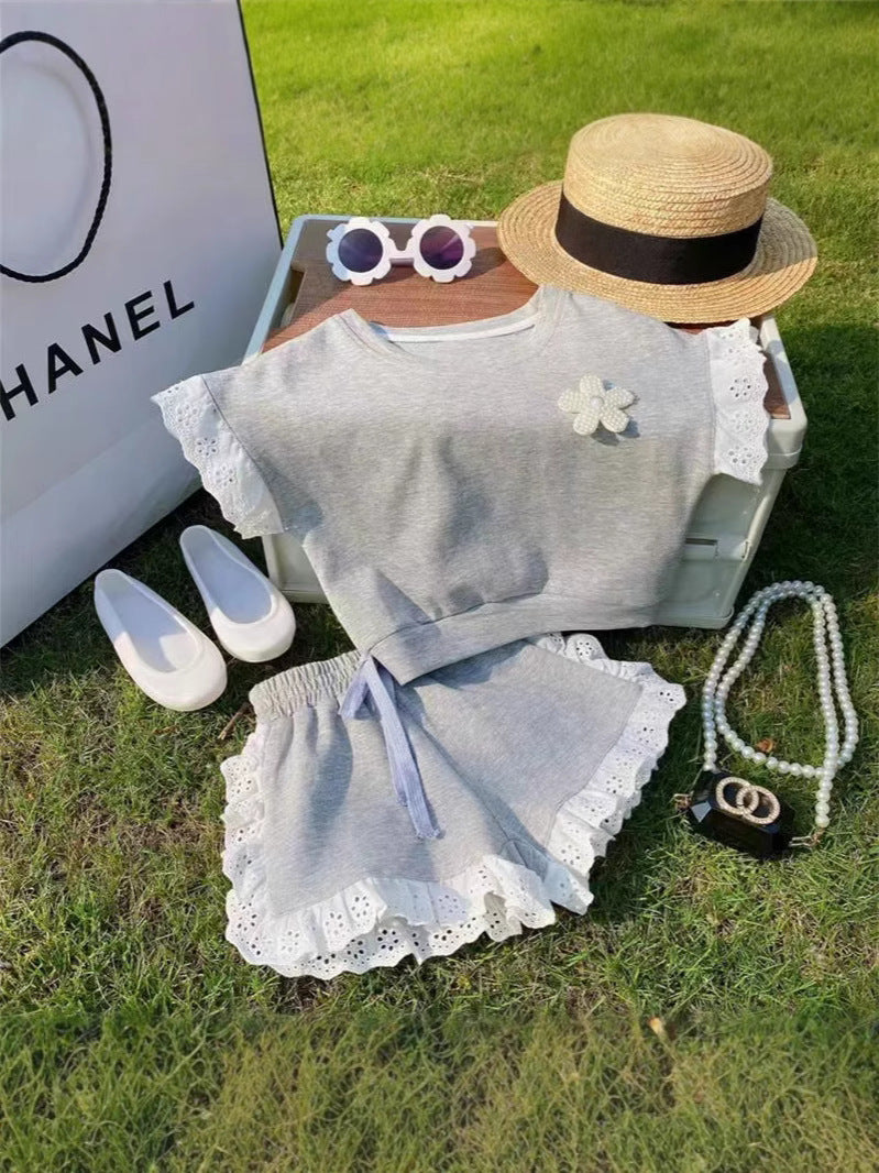 LACE TRIM SUMMER LOUNGE SET