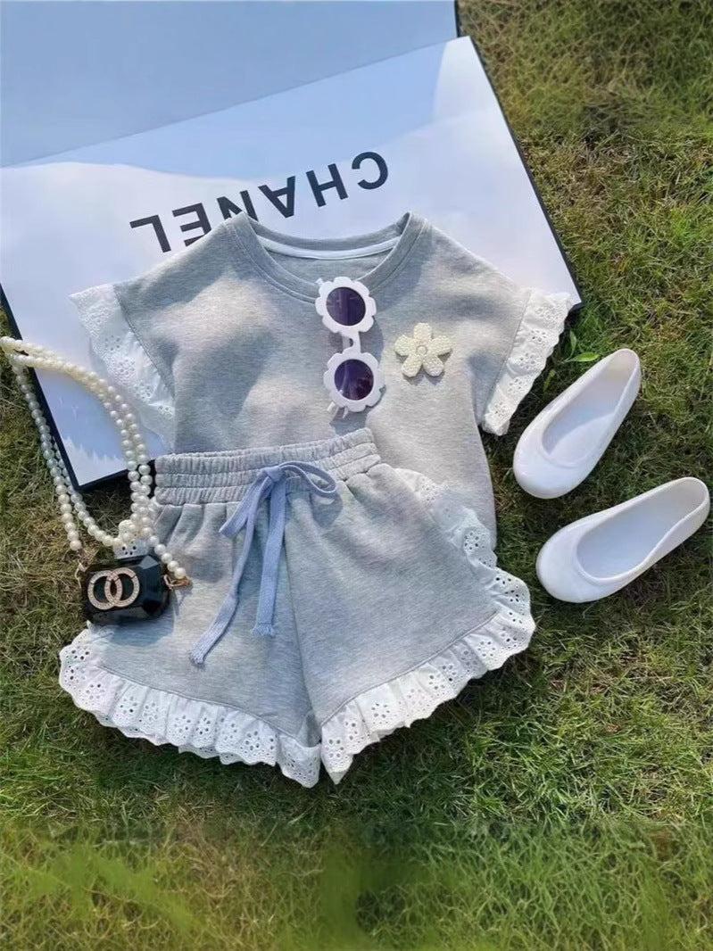 LACE TRIM SUMMER LOUNGE SET