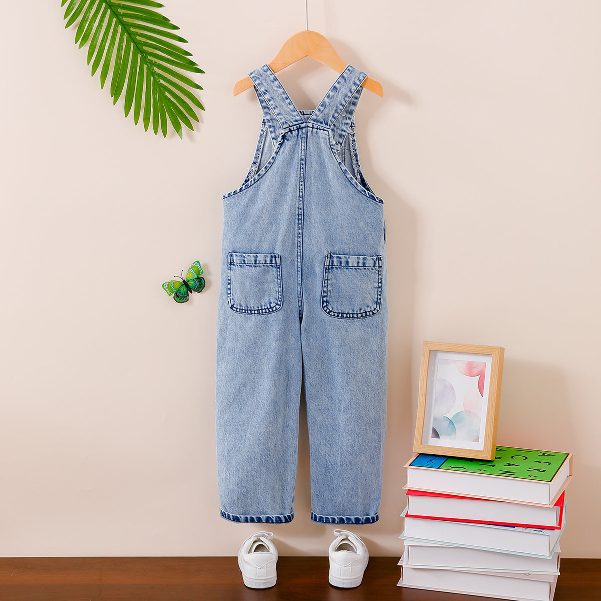 Rainbow Bloom Denim Overalls / Dungarees