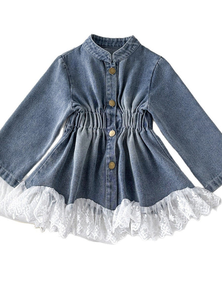 Lace Whisper Denim Tunic Dress