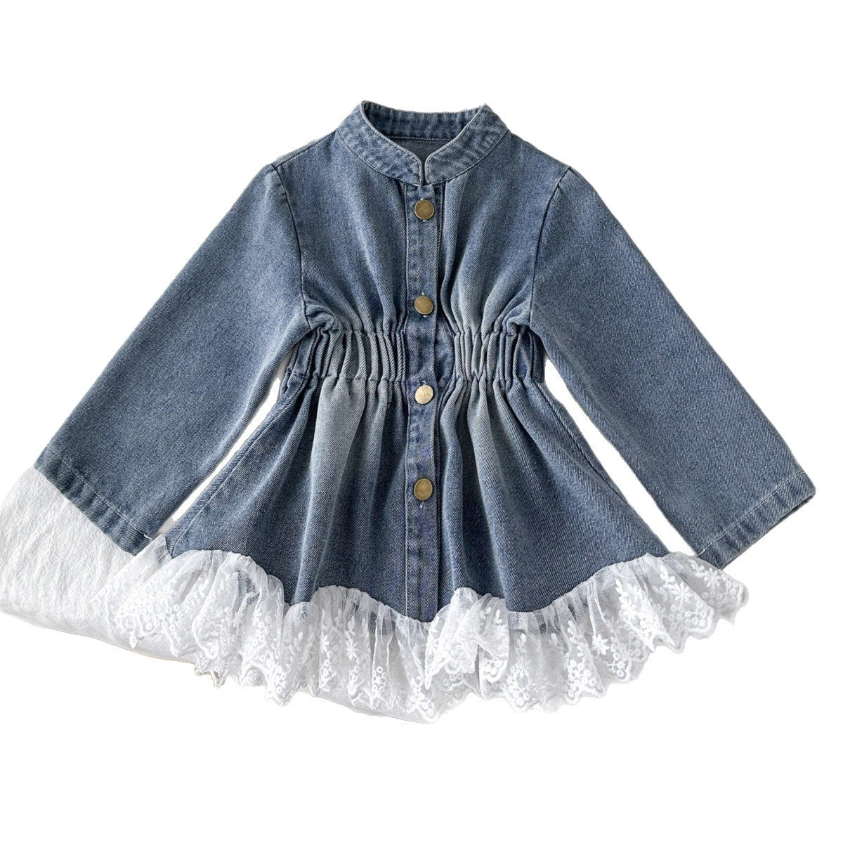 Lace Whisper Denim Tunic Dress