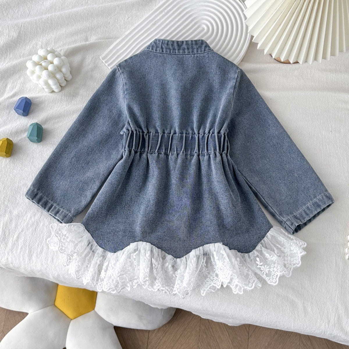 Lace Whisper Denim Tunic Dress