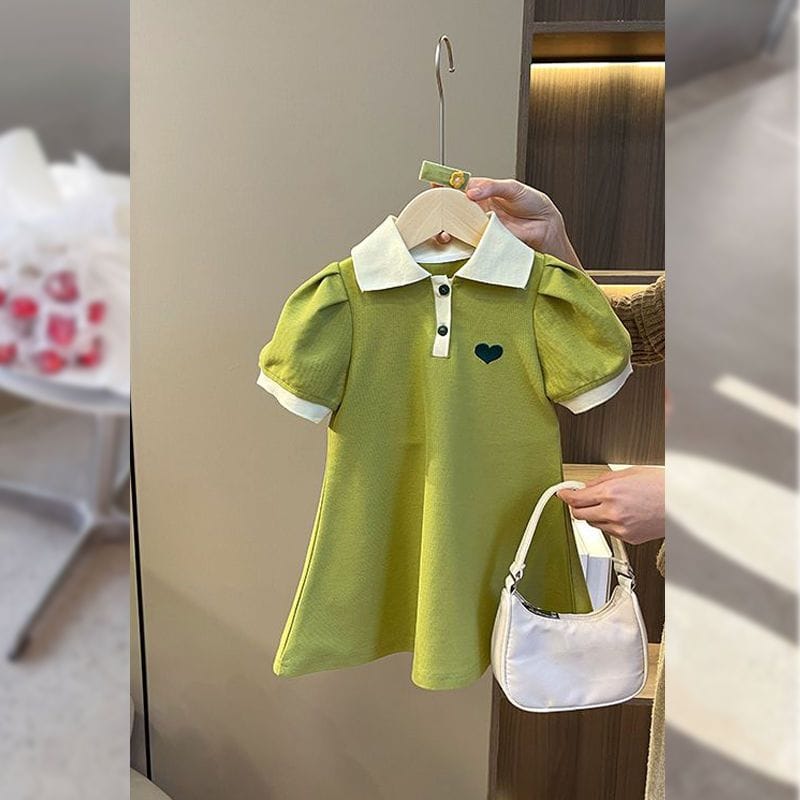 Lime Heart Polo Dress