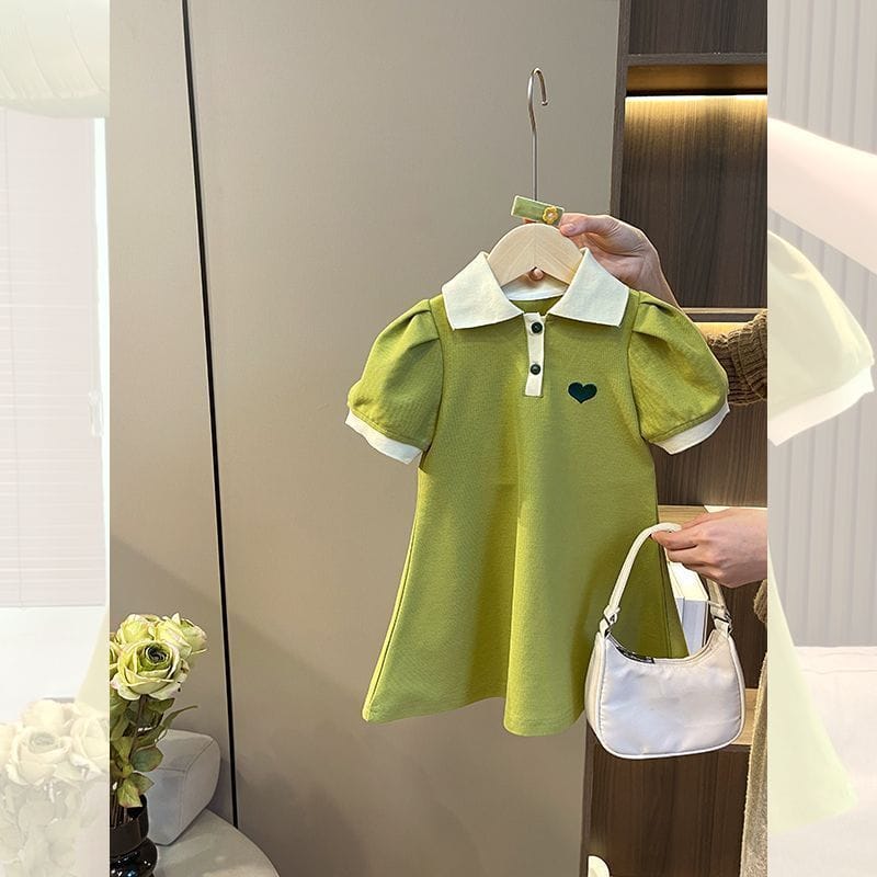 Lime Heart Polo Dress