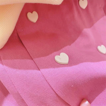 Rosy Heart Ruffle Top & Skirt Ensemble