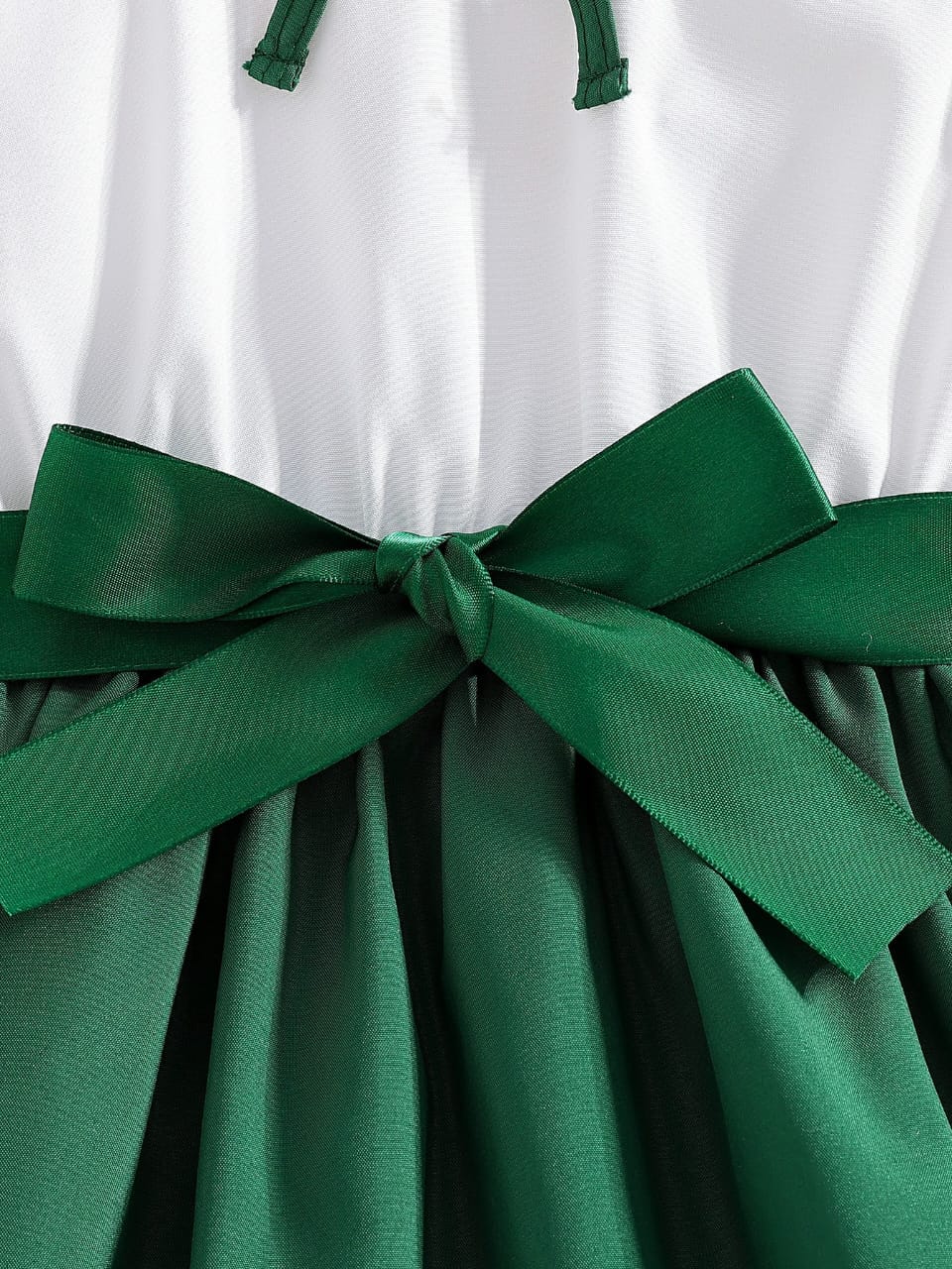 The Emerald Elegance Ruffled Party Dress