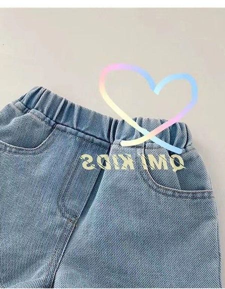 Vintage Eyelet Lace Trim Denim Shorts