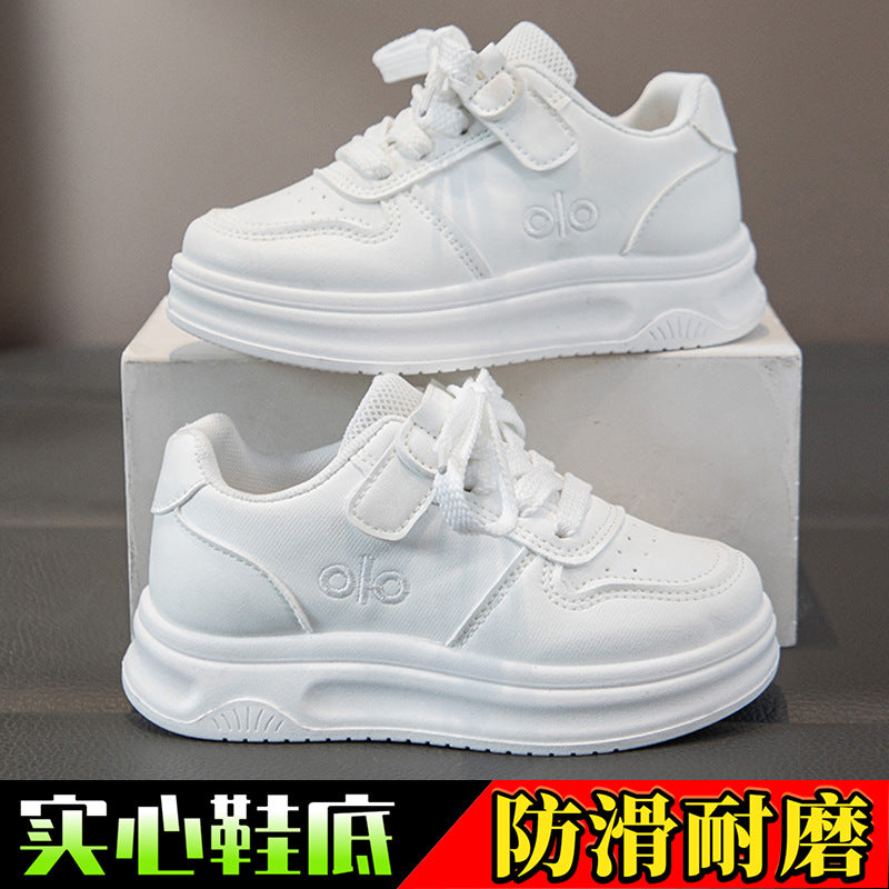 Kids' All-White Urban Chunky Sneakers