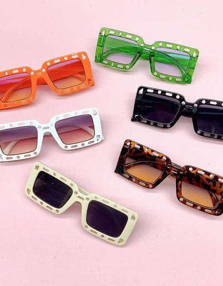 Hollow Out Square Kids Sunglasses.