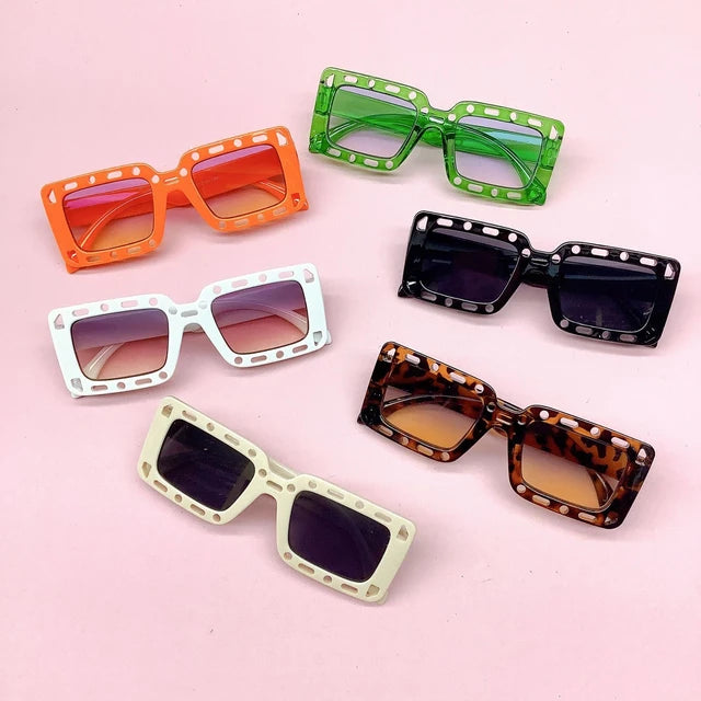 Hollow Out Square Kids Sunglasses.