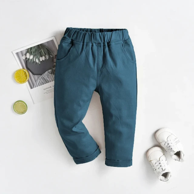 Boys Solid Color Chinos Jean Pant