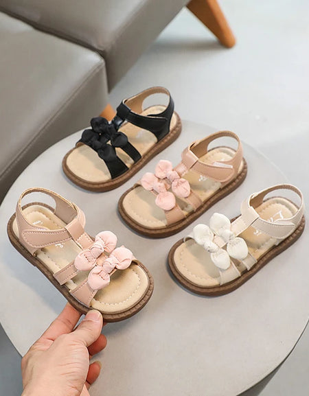 Cute Double Bow Girls' Sandals