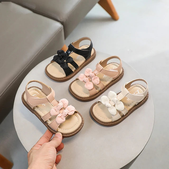 Cute Double Bow Girls' Sandals