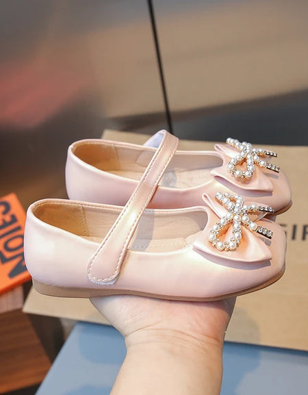 Charming Pearl Bow Princess Shoe