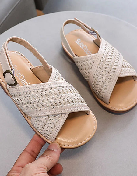 Unisex Woven Cross Sandal