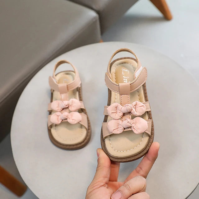 Cute Double Bow Girls' Sandals