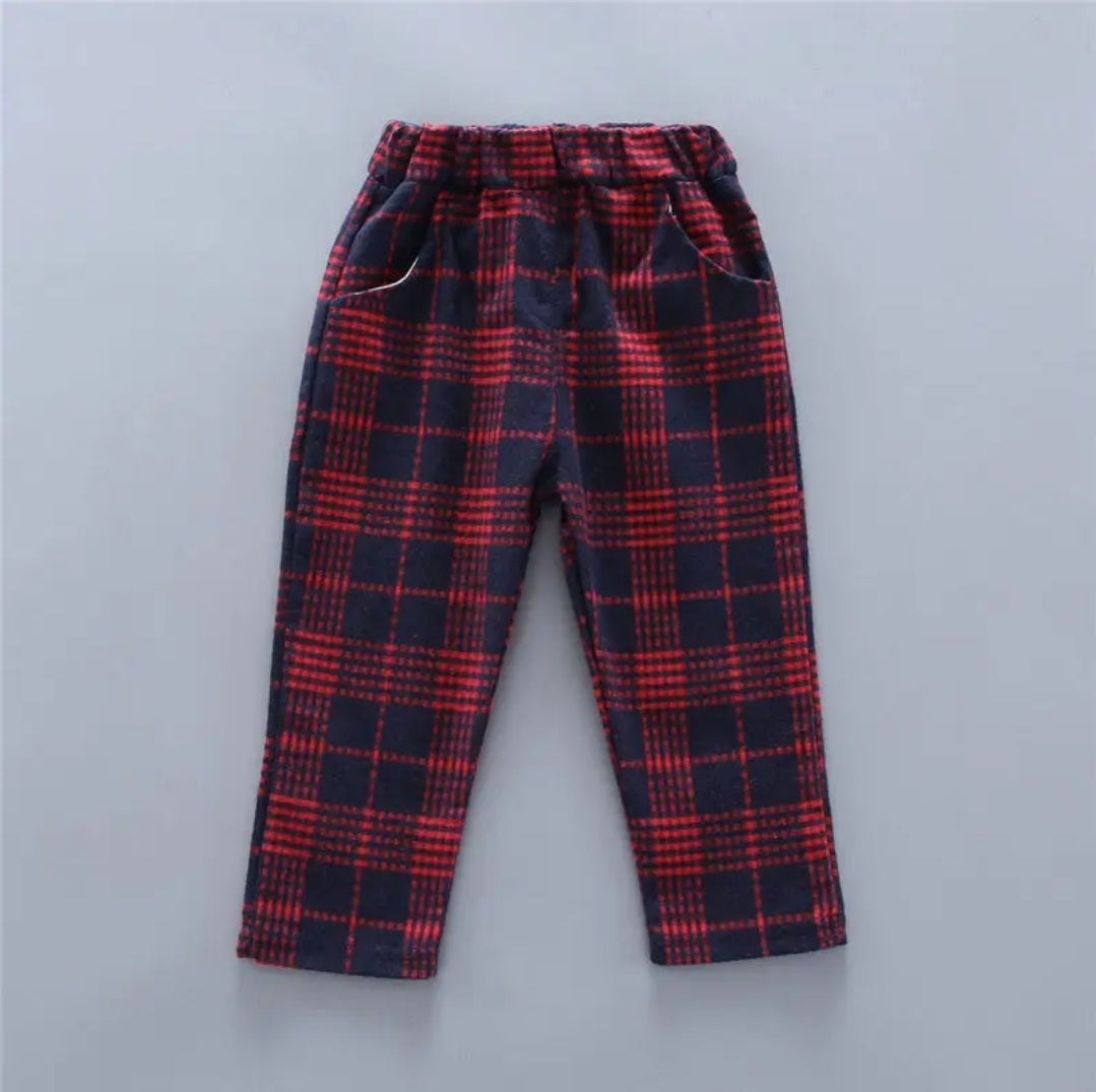 Boys Plaid Formal Outfit