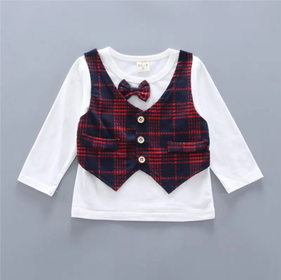 Boys Plaid Formal Outfit