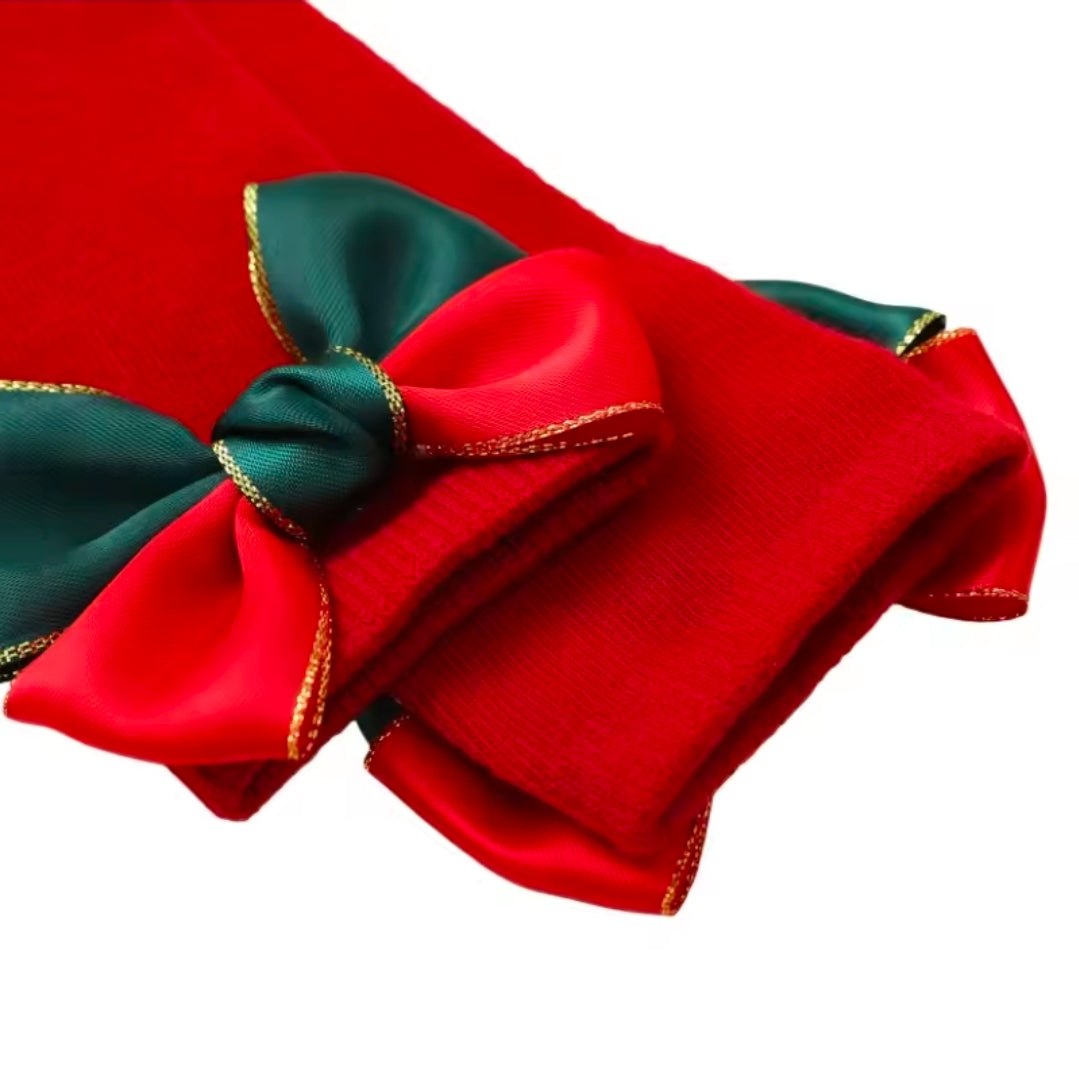 Christmas Luxury Dual Color Bow Socks