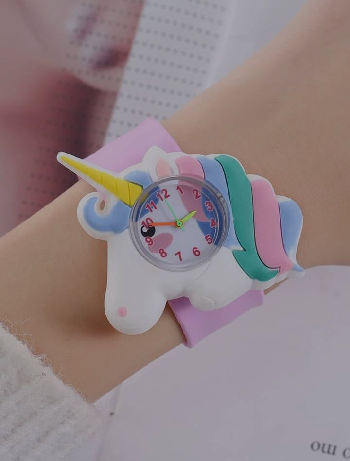 TODDLERS CARTOON DESIGN DIAL QUARTZ FAUX WRISTWATCH