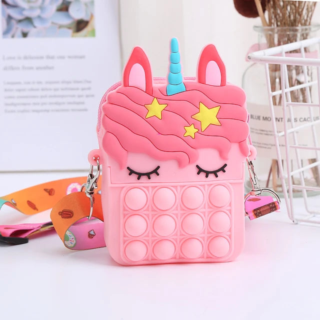 Push Bubble Silicon Crossbody Bag