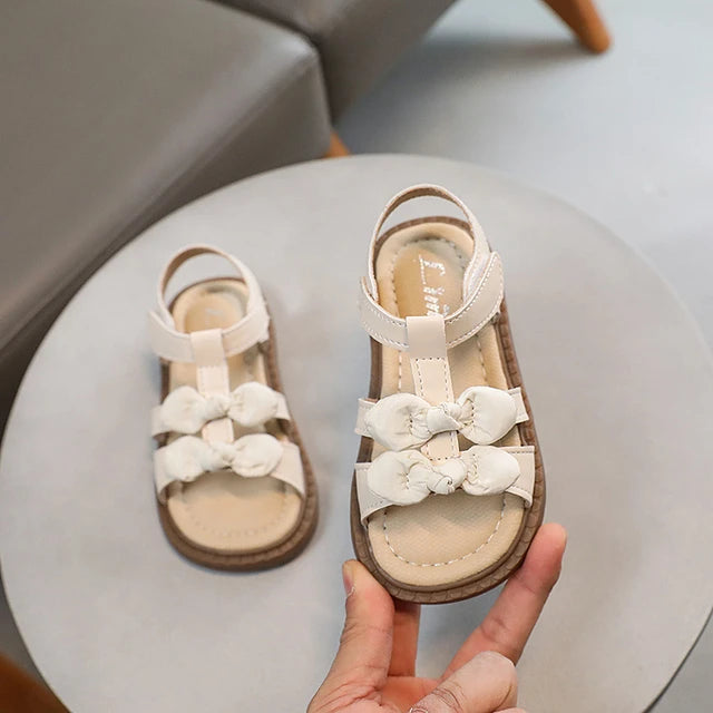 Cute Double Bow Girls' Sandals