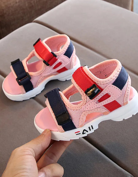Unisex Kids Velcro Non-Slip Foot-bed Sandals
