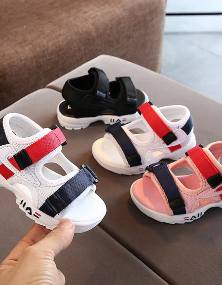 Unisex Kids Velcro Non-Slip Foot-bed Sandals