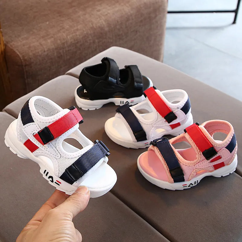 Unisex Kids Velcro Non-Slip Foot-bed Sandals
