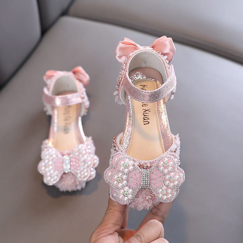 Enchanting Bow Embellished Girls Flats