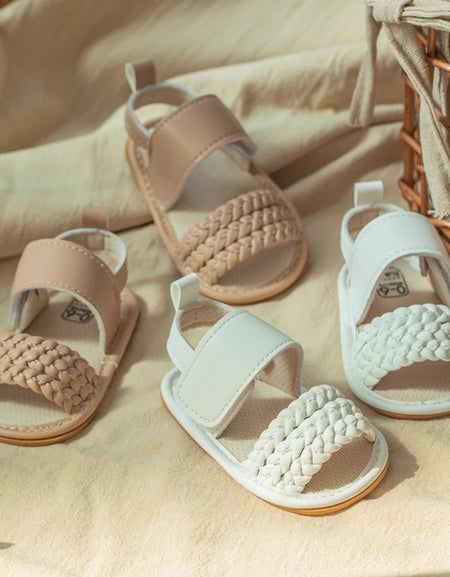Triple Woven Strap Baby Sandals