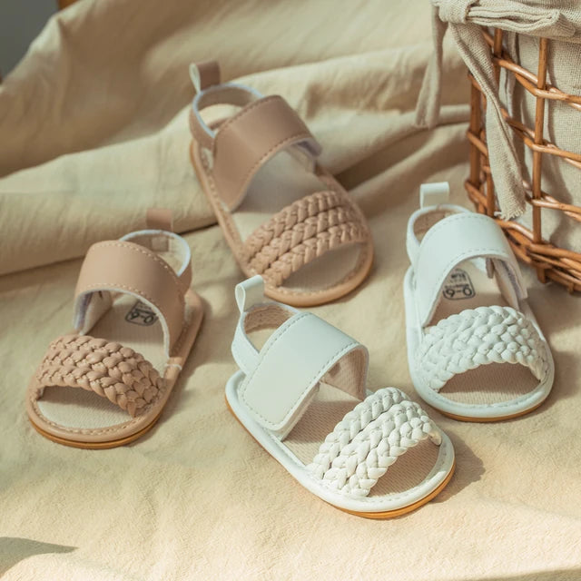 Triple Woven Strap Baby Sandals