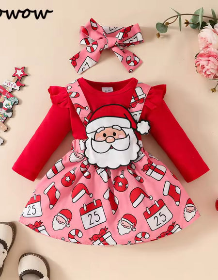 Frill Sleeve Romper Top& 3D Dung Skirt Set