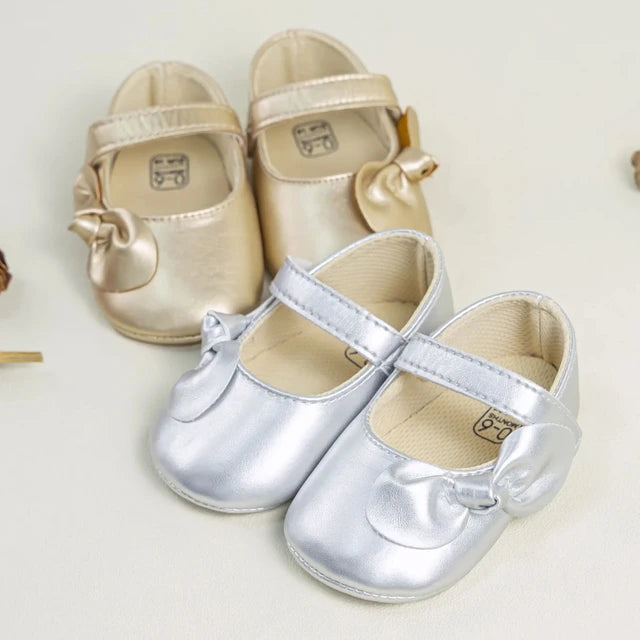 Baby Girls Slant Bow Shoes