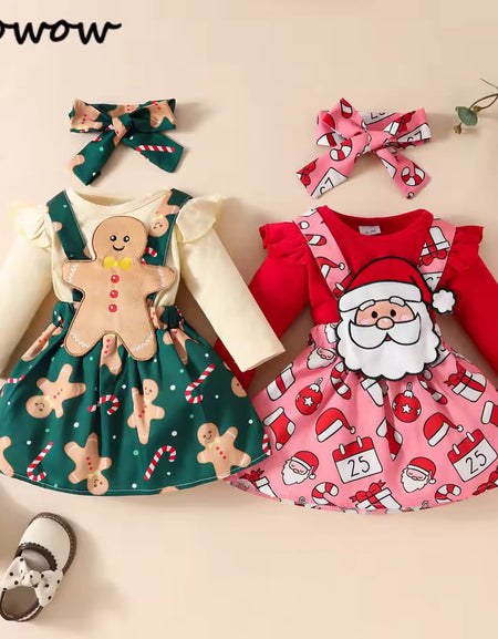 Frill Sleeve Romper Top& 3D Dung Skirt Set