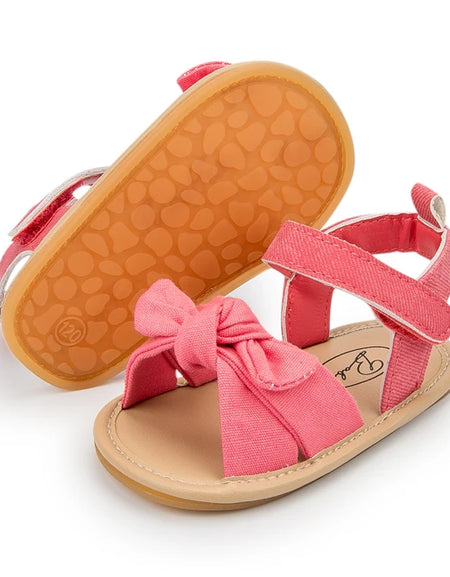 Knot Bow Detail Girls Pre-walker Sandals