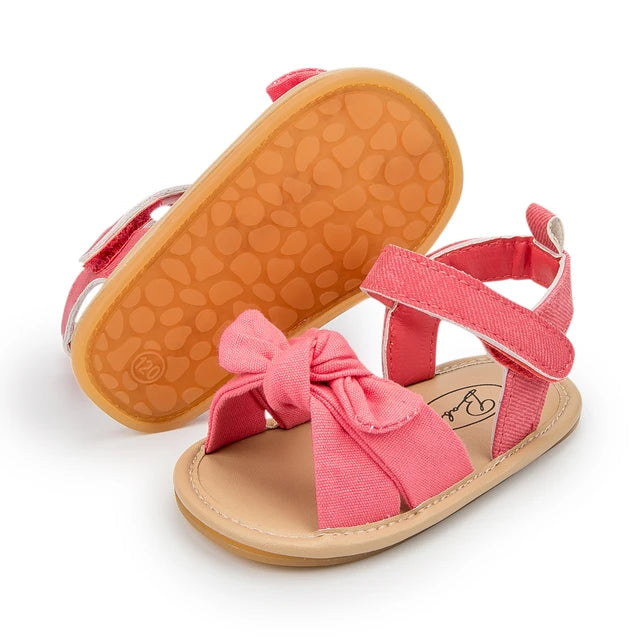 Knot Bow Detail Girls Pre-walker Sandals