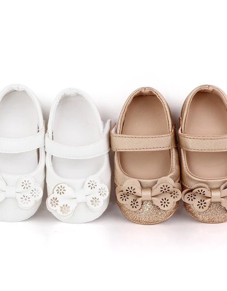 Lasercut Bow Baby Shoes