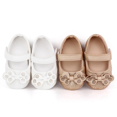 Lasercut Bow Baby Shoes