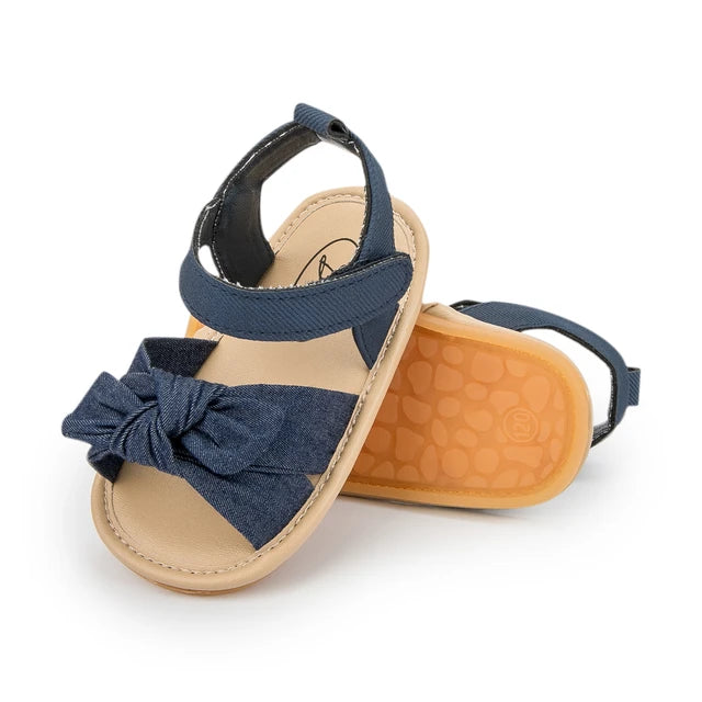 Knot Bow Detail Girls Pre-walker Sandals