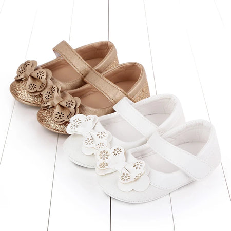Lasercut Bow Baby Shoes